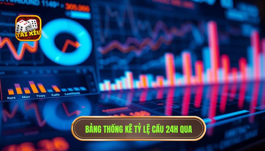 Bảng thống kê tỷ lệ xuất hiện cầu trong 24h qua